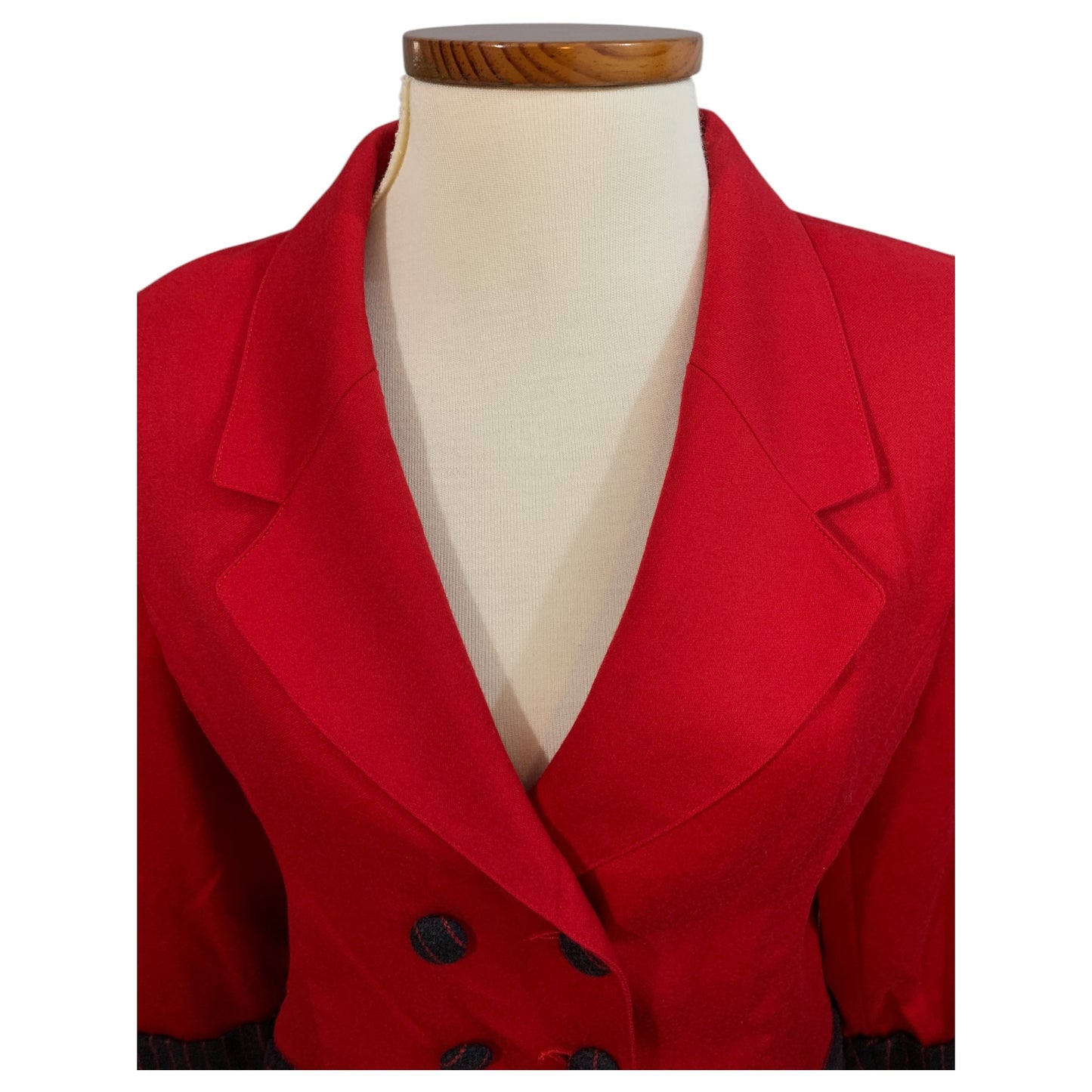 Blazer Feminino Vintage Estruturado Charles Jourdan | Vermelho Acinturado