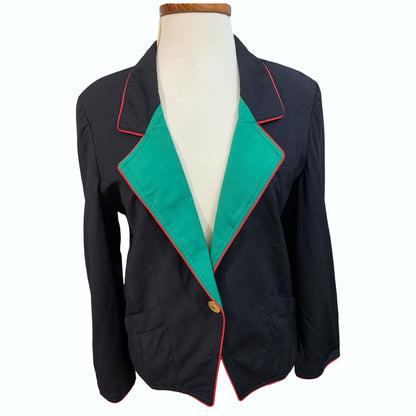 Blazer Vintage TAP Uniforme Feminino | Azul Marinho com Botões Dourados