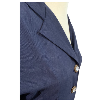 Blazer Camisa Vintage Azul Marinho com Mangas Transparentes Anos 80