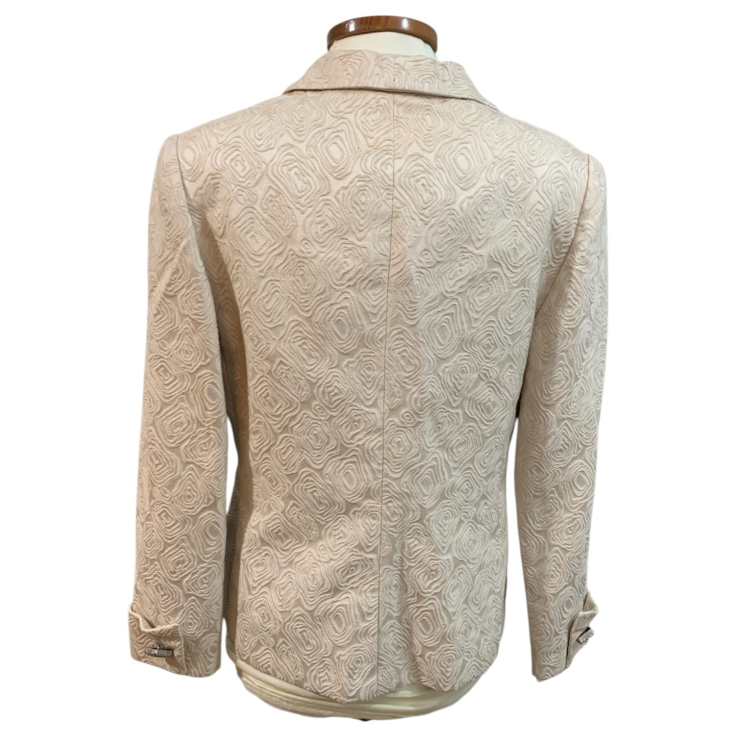 Blazer Vintage Bege Champagne Alfaiataria Texturizada - Feito Sob Medida