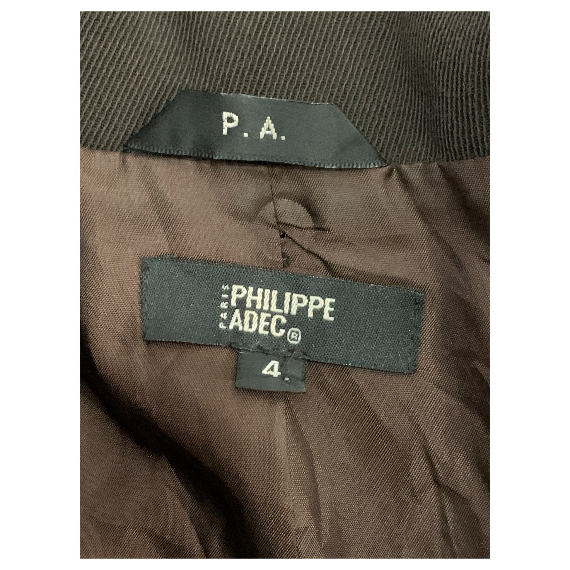 Blazer Vintage Paris Philippe Adec Marrom com Botão de Veludo – Sofisticação Atemporal - Madame Surtô Vintage Shop