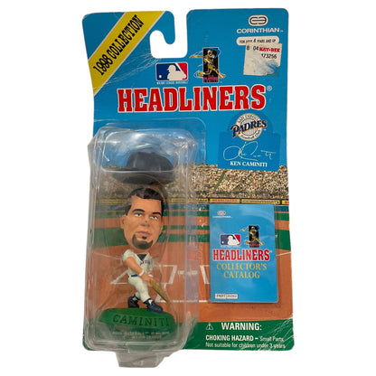 Figurine articulée MLB 1998 des Padres de San Diego de Ken Caminiti - Scellée, avec emballage d'origine et catalogue Headliners