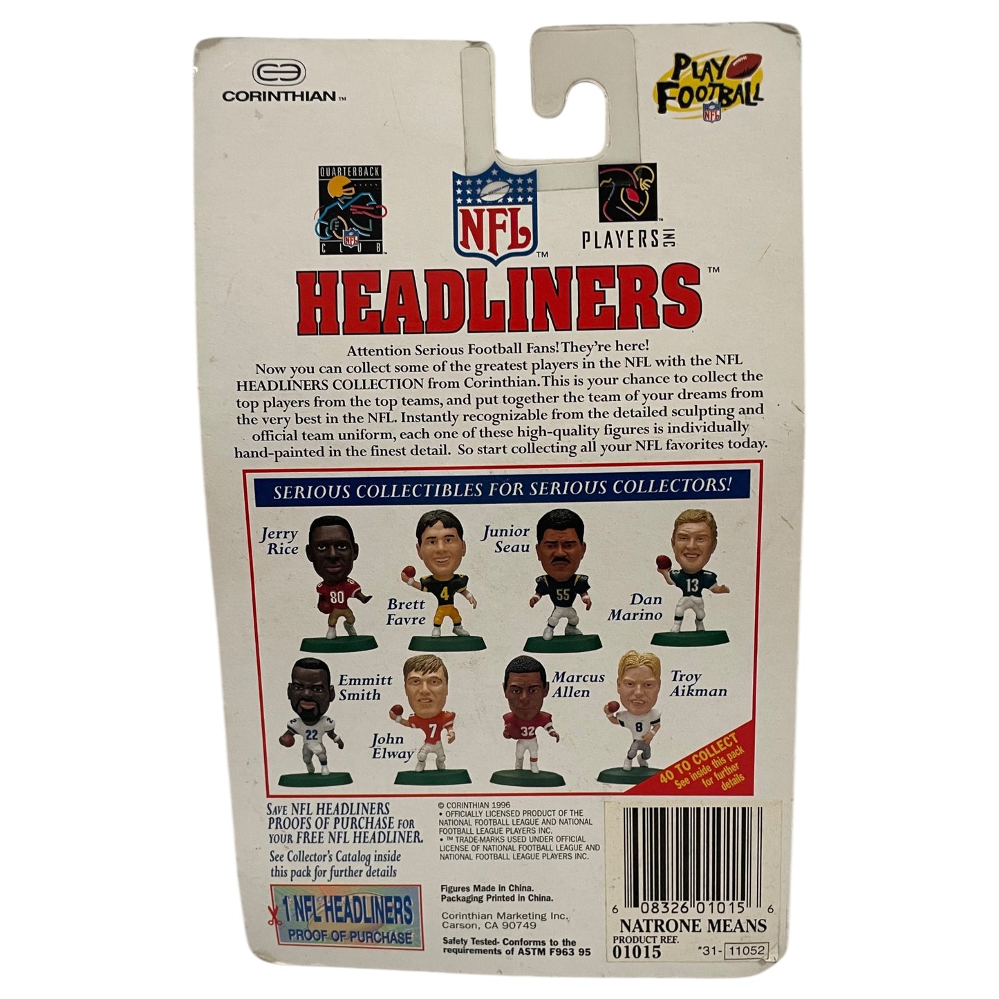 Figurine d'action Natrone Means Jacksonville Jaguars 1996 Headliners - Scellée dans son emballage d'origine