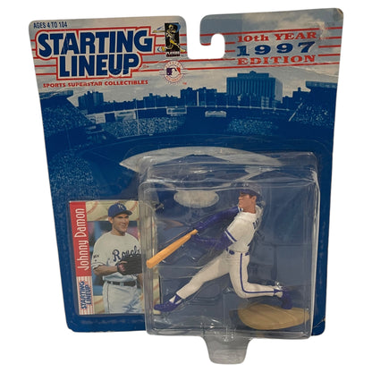 Figurine articulée Johnny Damon Kansas City Royals 1997 Starting Lineup - Scellée dans sa boîte d'origine, 10e anniversaire