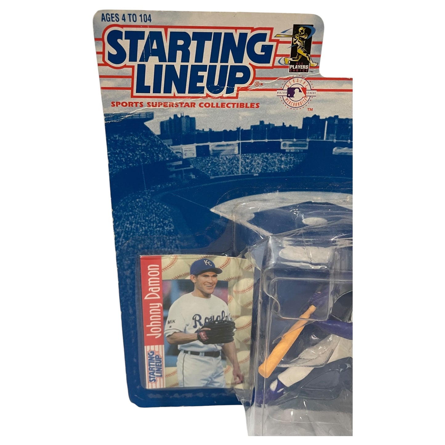 Figurine articulée Johnny Damon Kansas City Royals 1997 Starting Lineup - Scellée dans sa boîte d'origine, 10e anniversaire