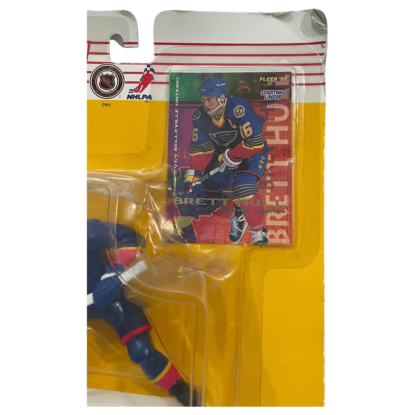 Figurine articulée de Brett Hull des Blues de Saint Louis de l'équipe de départ de 1995 - Scellée, édition spéciale NHLPA/NHL