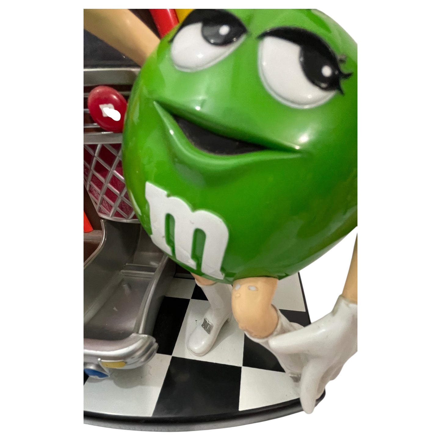 Distributeur de chocolat M&amp;M's Jukebox vintage | Personnages Rouge et Vert | Objet de collection | Pas de boîte