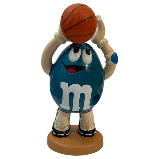 Distributeur de bonbons M&amp;M's vintage des années 1990 | Joueur de basket bleu | Déballé | Bon état