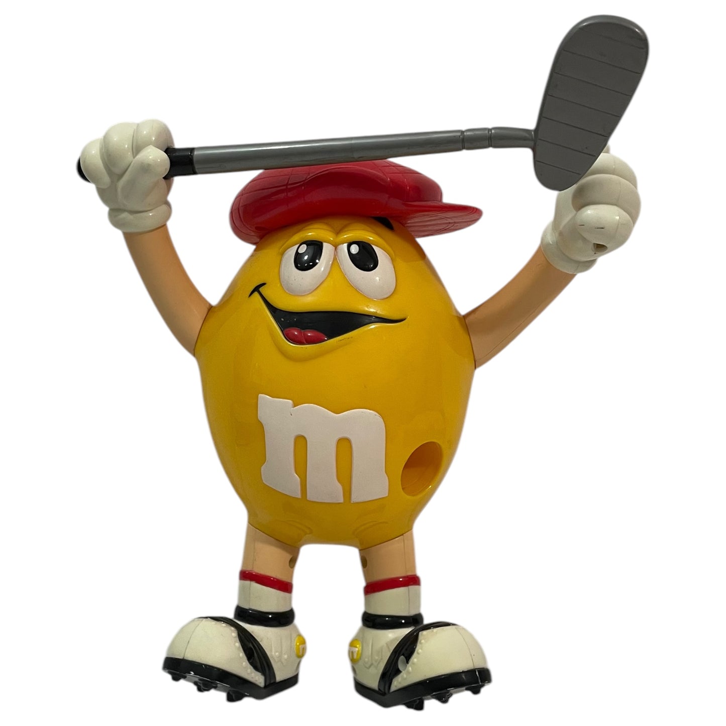 Distributeur de golf M&amp;M's jaune vintage | Poupée de collection | Déballé | Incomplet