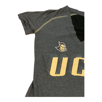 UCF Knights Women's Rivalry Threads V-Neck T-Shirt - Gray Size L Breathable, Ideal for Sports