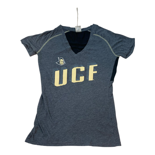 Camiseta Feminina UCF Knights, Rivalry Threads - Gola V Cinza Tamanho L Respirável, Ideal para Esportes