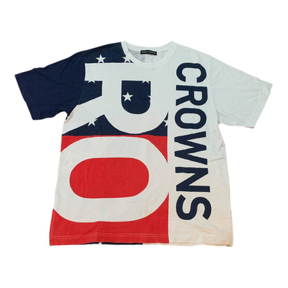 T-shirt Branca, Azul Marinho e Vermelha com Estampa CROWNS e Coroa - Rodeo Crowns