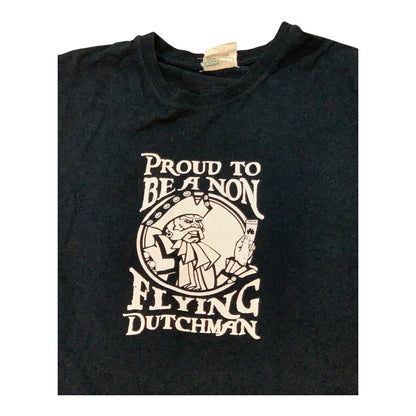 Camiseta Vintage Preta com Gráfico de Pirata - Proud to Be a Non Flying Dutchman - Ecotton