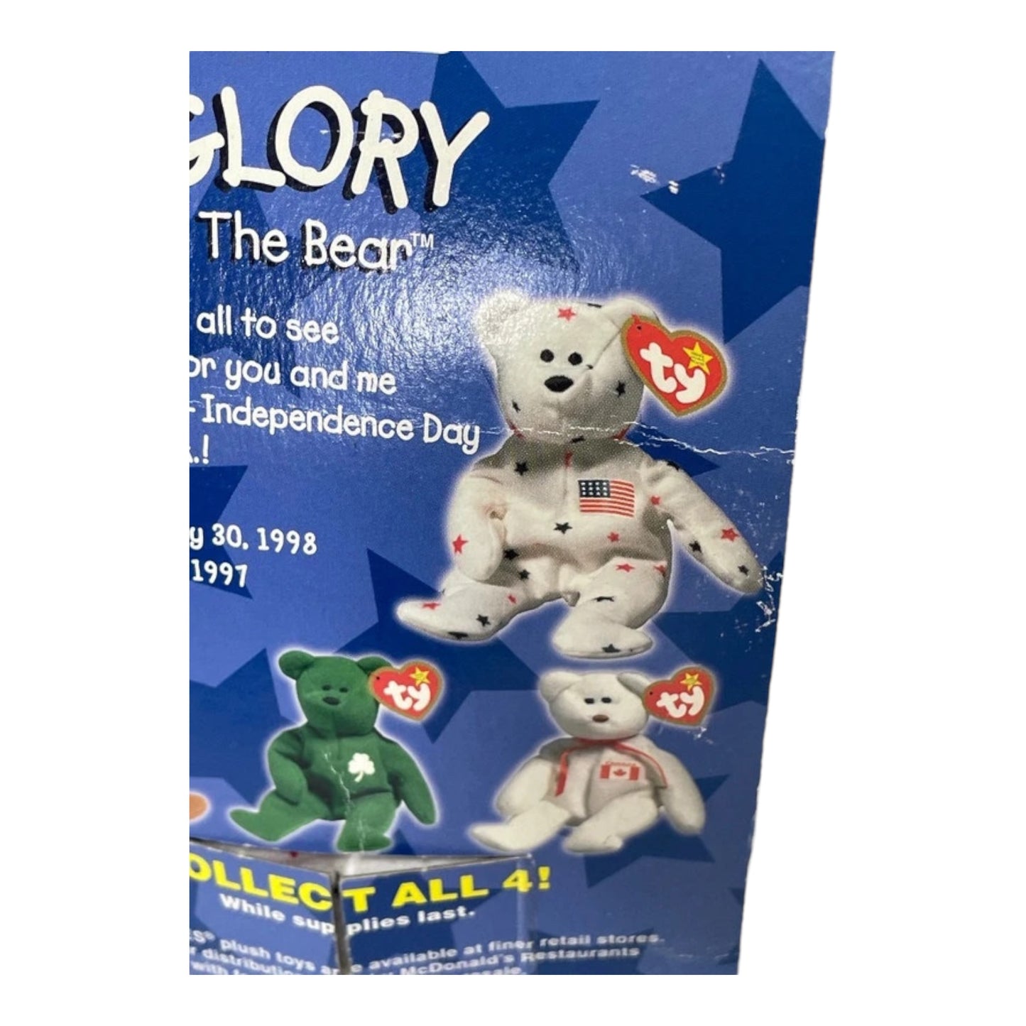 TY Beanie Babies Urso Peluche Miniatura McDonalds de 1999 (Glory, Maple e Britannia) - Madame Surtô Vintage Shop